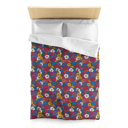 Vivid Bloom Microfiber Duvet Cover
