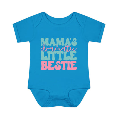 Mama's Dramatic Little Bestie Baby Rib Bodysuit