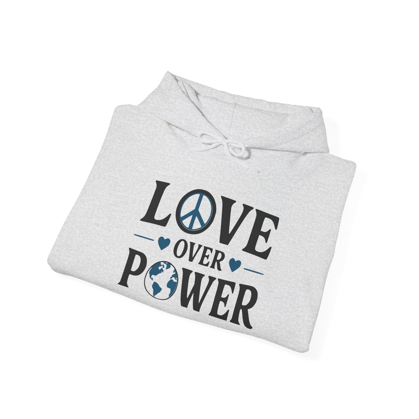 ""When the Power of Love Overcomes the Love of Power, the World Will Know Peace Heavy Blend™ Hooded Sweatshirt