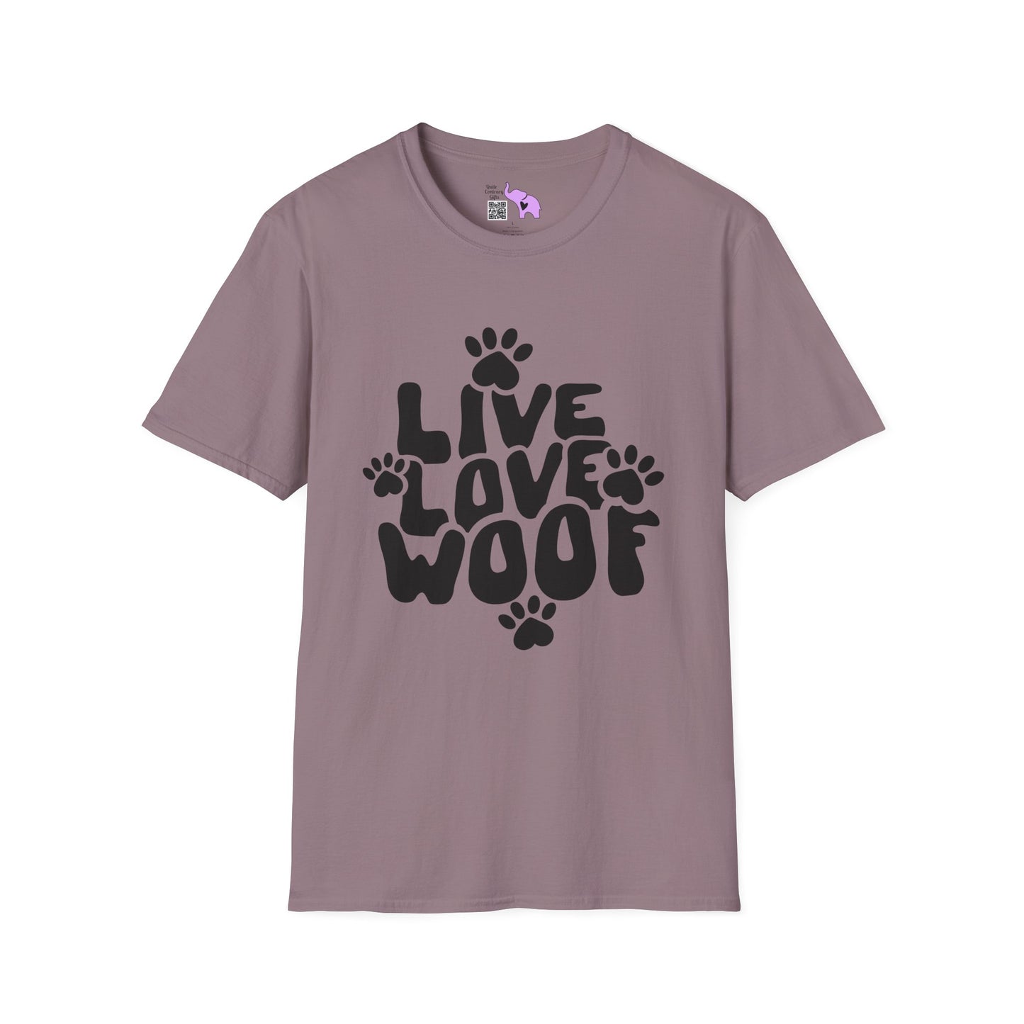 Live Love Woof Adult Tshirt