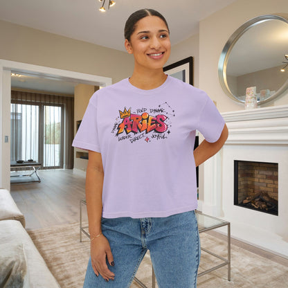Aries Street Art Women's Boxy Tee