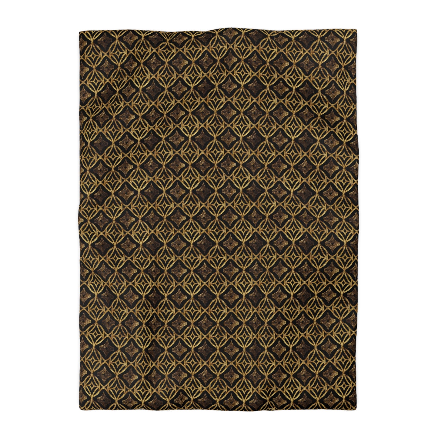Golden Star Lattice Microfiber Duvet Cover