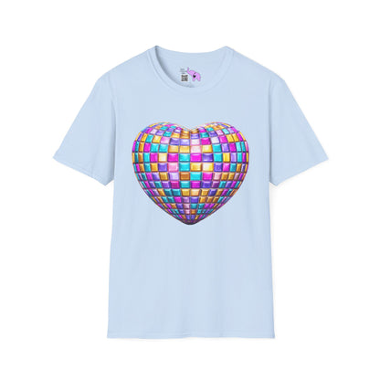 Heart in Blocks Adult T-shirt