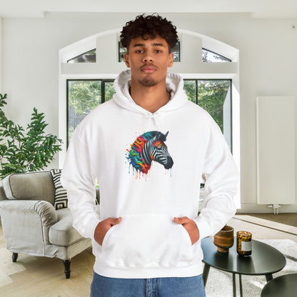 Colorful Zebra Heavy Blend™ Hooded Sweatshirt