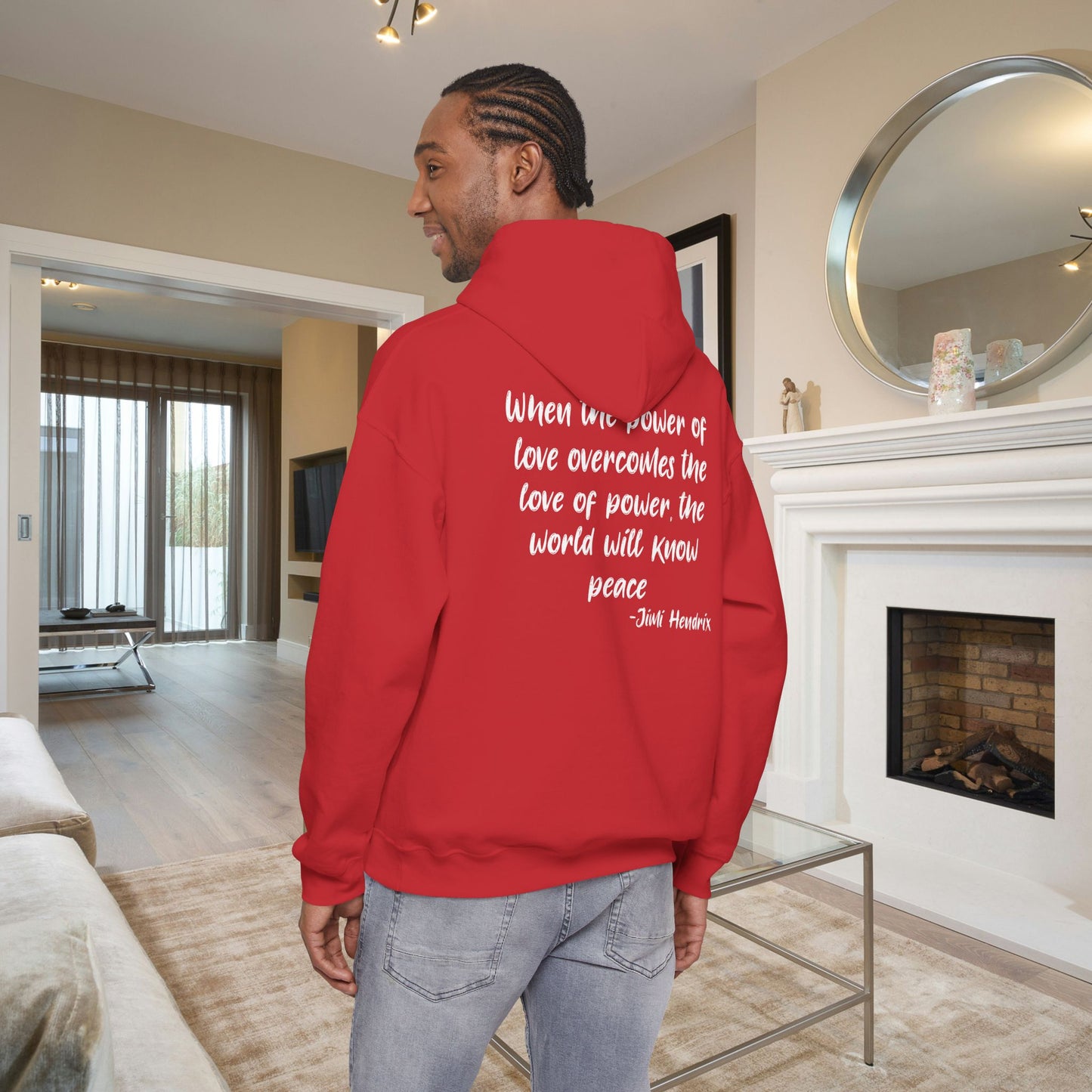 ""When the Power of Love Overcomes the Love of Power, the World Will Know Peace Heavy Blend™ Hooded Sweatshirt