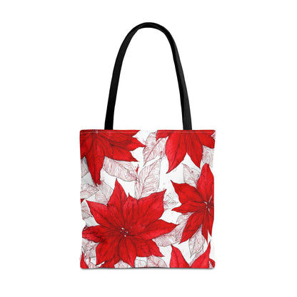 Christmas Blossom Sketch Canvas Tote Bag