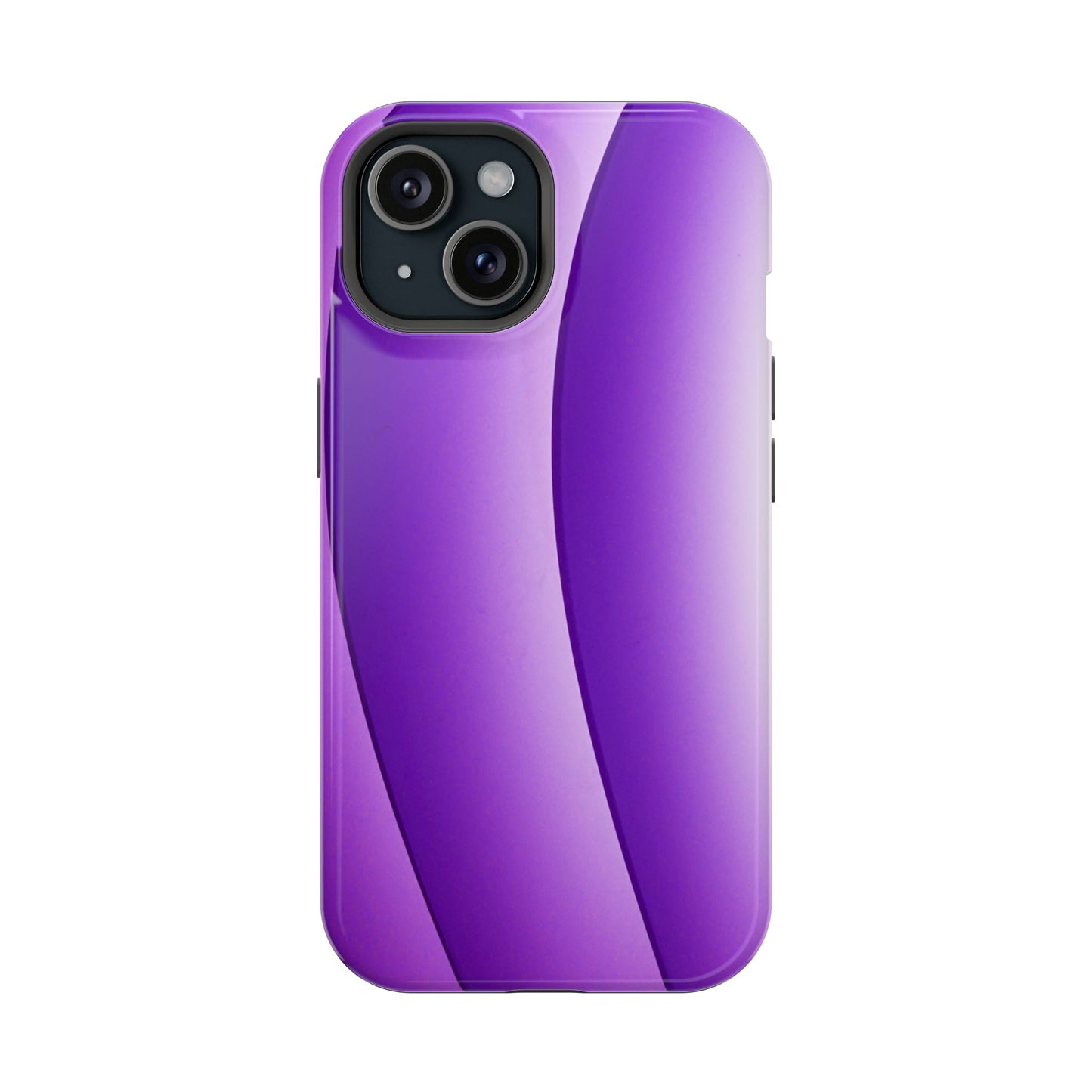 Purple Gradient Stripes MagSafe® Compatible Tough Case for iPhone