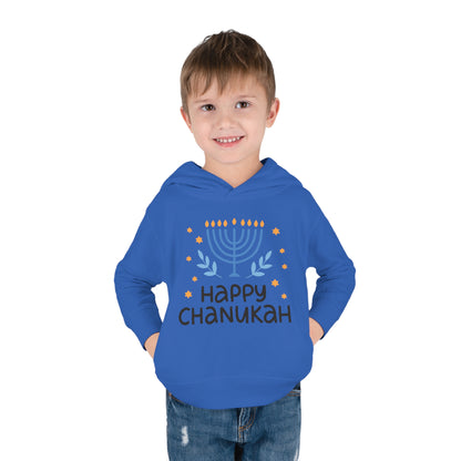 Happy Chanukah Toddler Pullover Fleece Hoodie