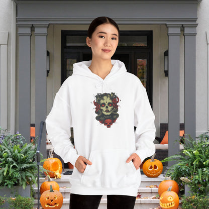 Creepy Skull and Roses Heavy Blend™ Hooded Sweatshirt