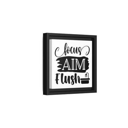 Focus Aim Flush 2 Framed Canvas Bathroom Art