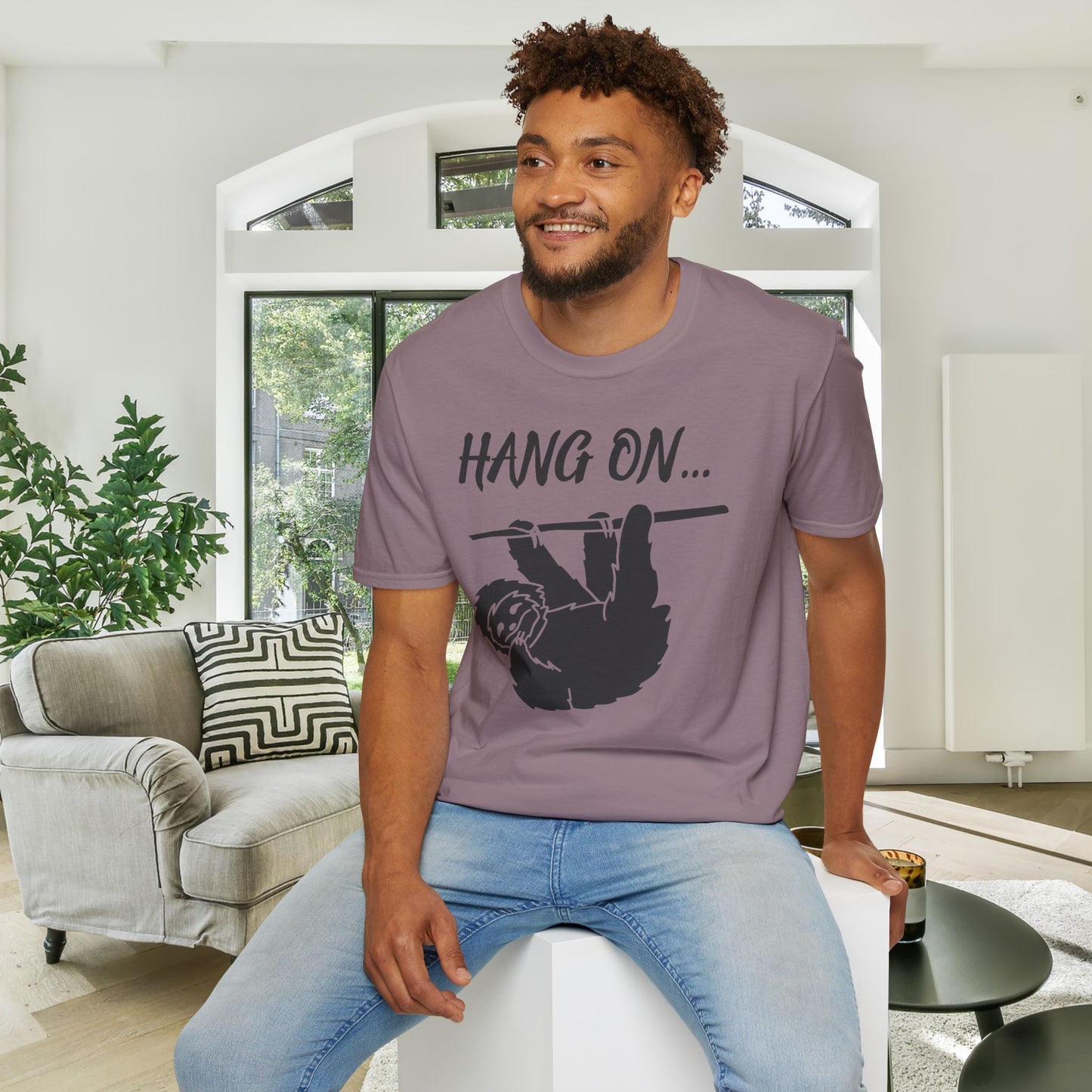 Hang On (Sloth) Adult T-shirt