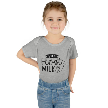 But First Milk Infant Baby Rib Bodysuit