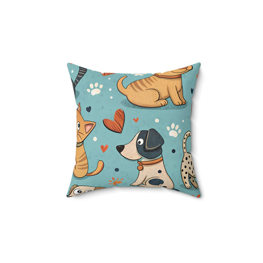 Paws & Whiskers Throw Pillow
