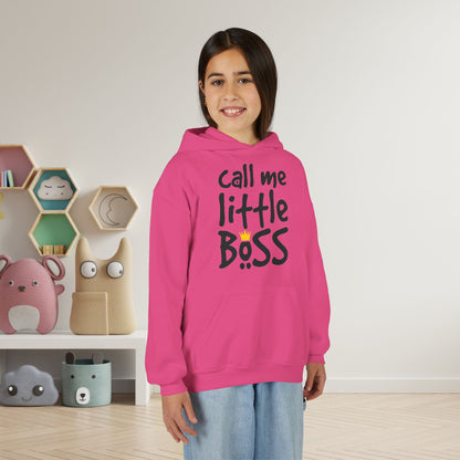 Call Me Little Boss Youth Heavy Blend Hoodie