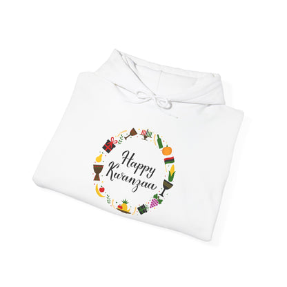 Happy Kwanzaa Wreath Adult Heavy Blend™ Hooded Sweatshirt