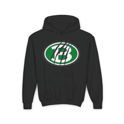 Brenham ISD Logo w/Claw Marks Youth Heavy Blend Hoodie