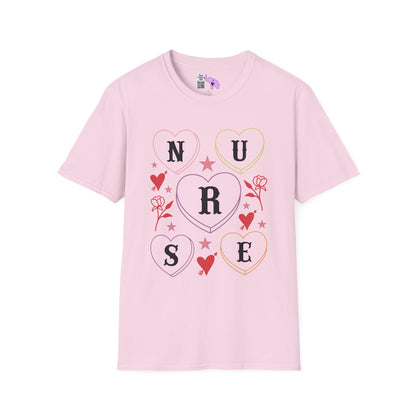 Nurse Candy Hearts Adult T-shirt