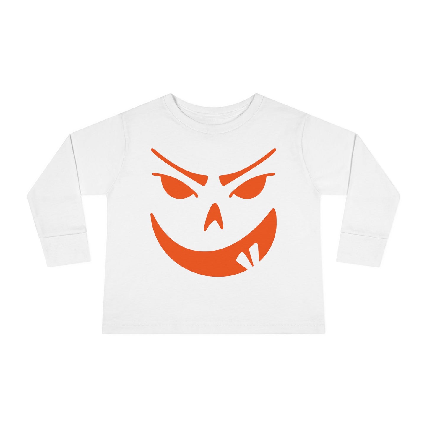 Goofy Grin Jack-O-Lantern Toddler Long Sleeve Tee