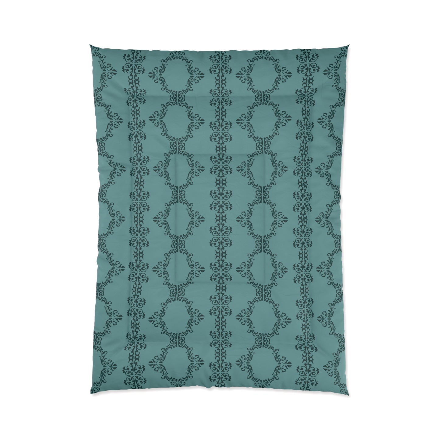 Teal Lace Pattern Comforter