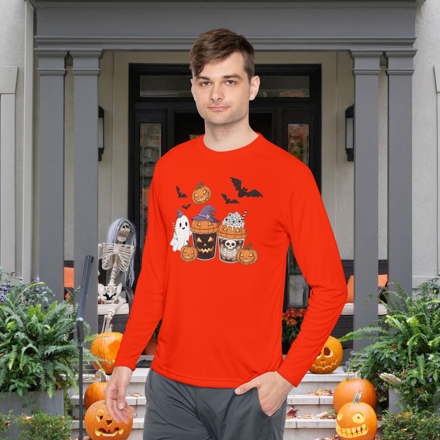 Spooky Latte Adult Long Sleeve Tee