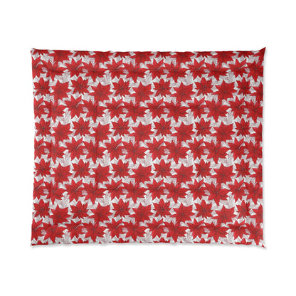 Crimson Poinsettia Sketch Basic Bedding Set