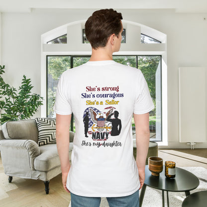 Proud Dad of Sailor US Navy Daughter Adult T-shirt