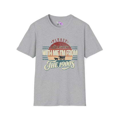 Please Be Patient With Me I'm From The 1900's (Retro Western) Adult T-shirt