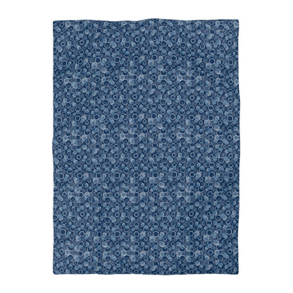 Blue Hexagons Microfiber Duvet Cover