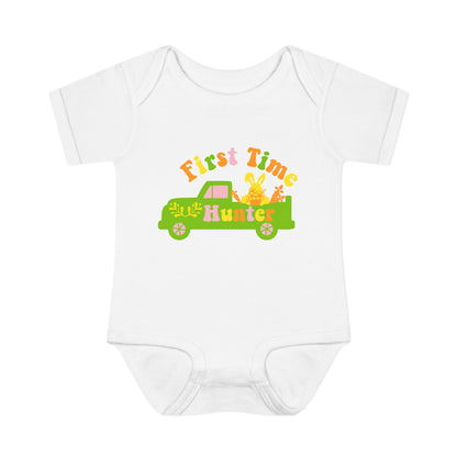 First Time Hunter (Easter) Infant Baby Rib Bodysuit