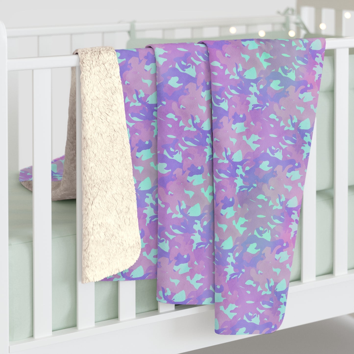 Lavender Mist Camo Fleece Blanket