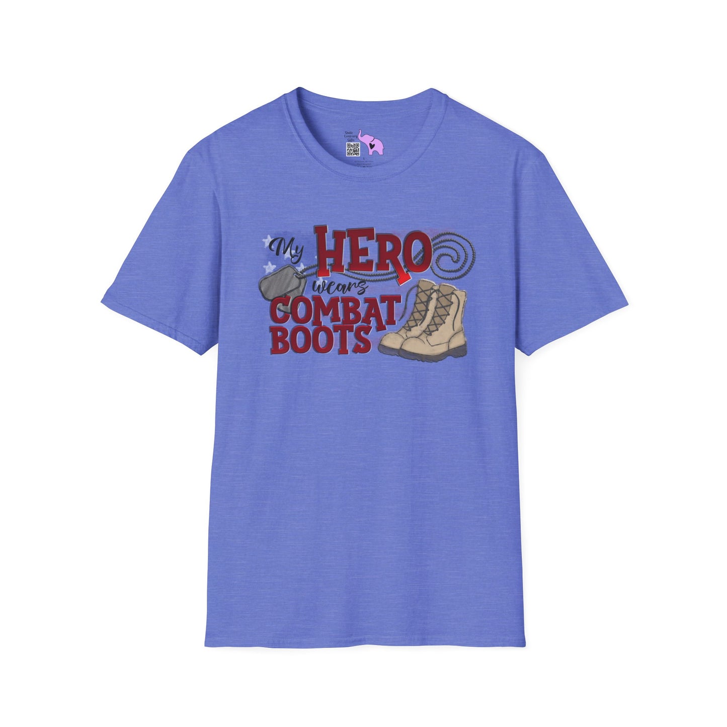 My Hero Wears Combat Boots Adult T-Shirt