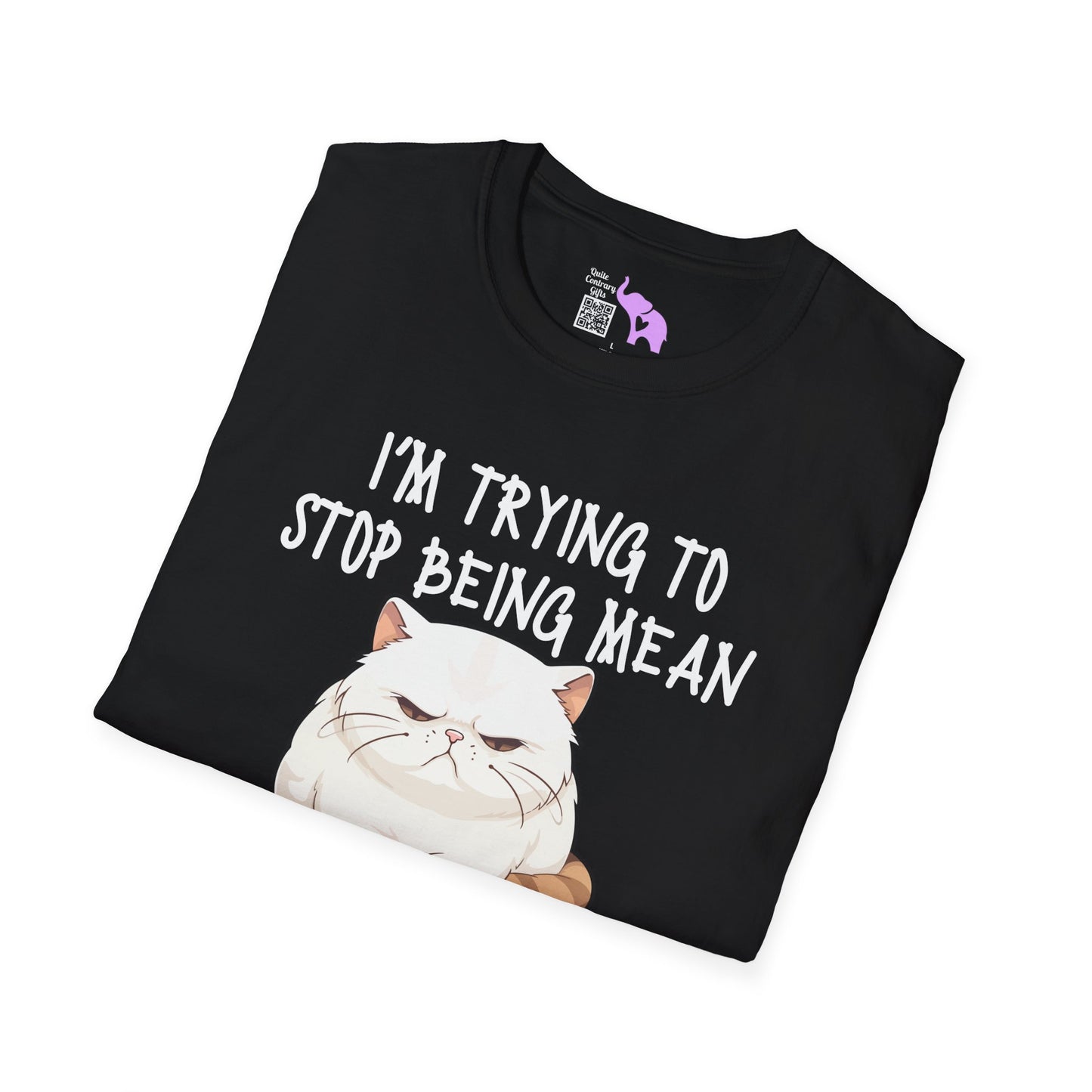 I'm Trying To Stop Being Mean But Yall Have To Stop Being Stupid First Adult T-shirt