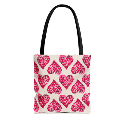 Simple Hearts Canvas Tote Bag
