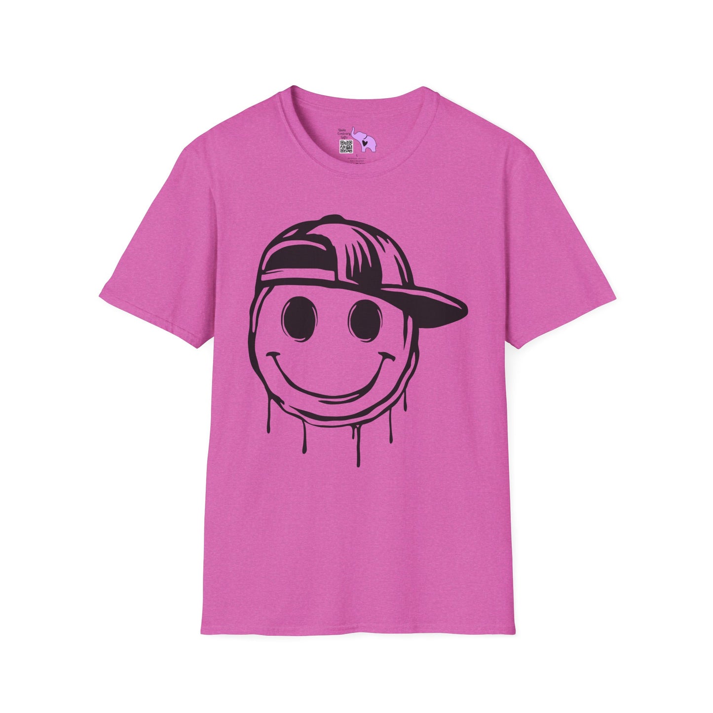 Melty Smiley Face w/Hat Adult T-shirt
