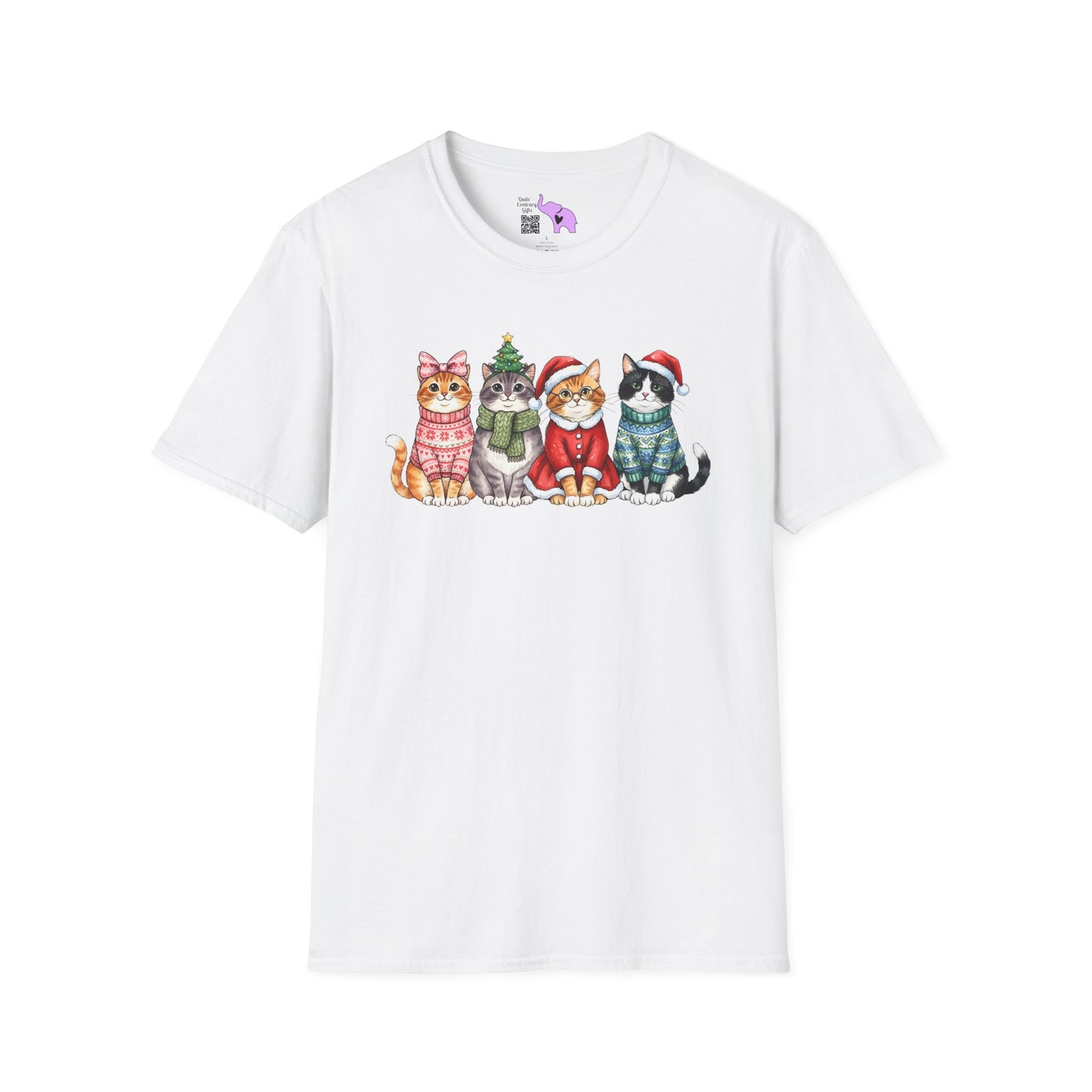 Meowy Christmas Crew Adult T-shirt