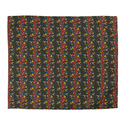Hummingbirds & Hibiscus Flowers Microfiber Duvet Cover