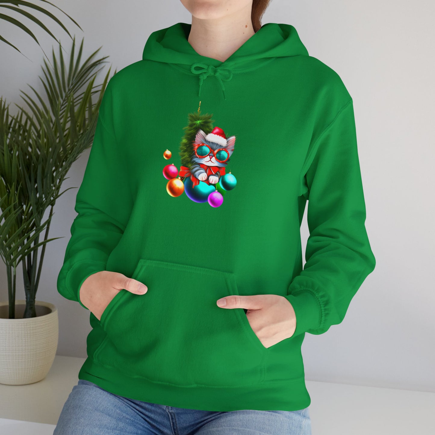 Christmas Ornaments Kitten Heavy Blend™ Hooded Sweatshirt