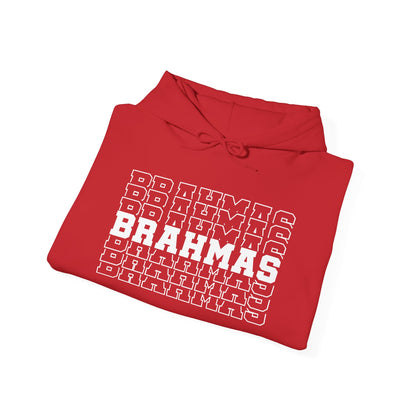 Brahmas (Stacked) Adult Heavy Blend™ Hooded Sweatshirt