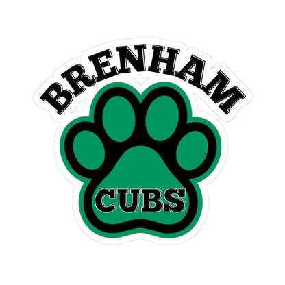 Brenham Paw Pride, Black Kiss-Cut Decal