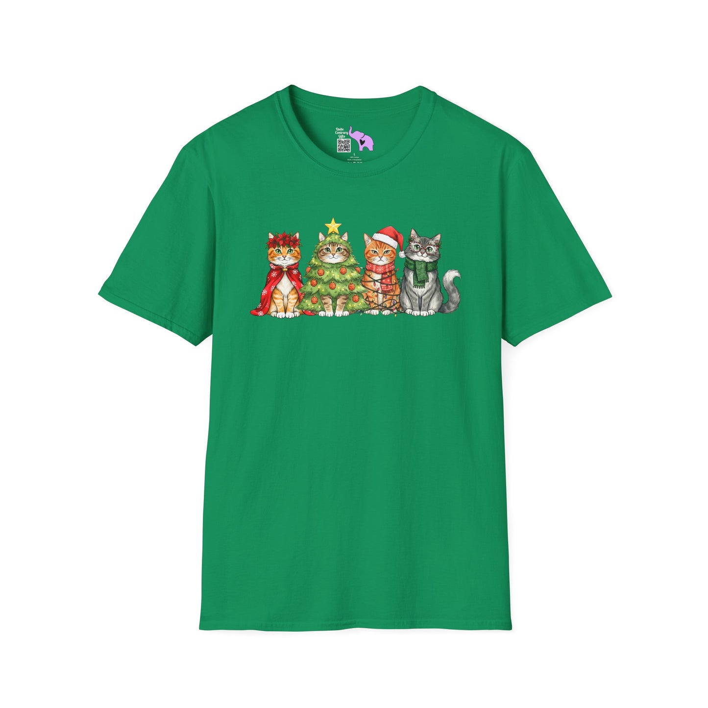 Purrfectly Festive Adult T-shirt