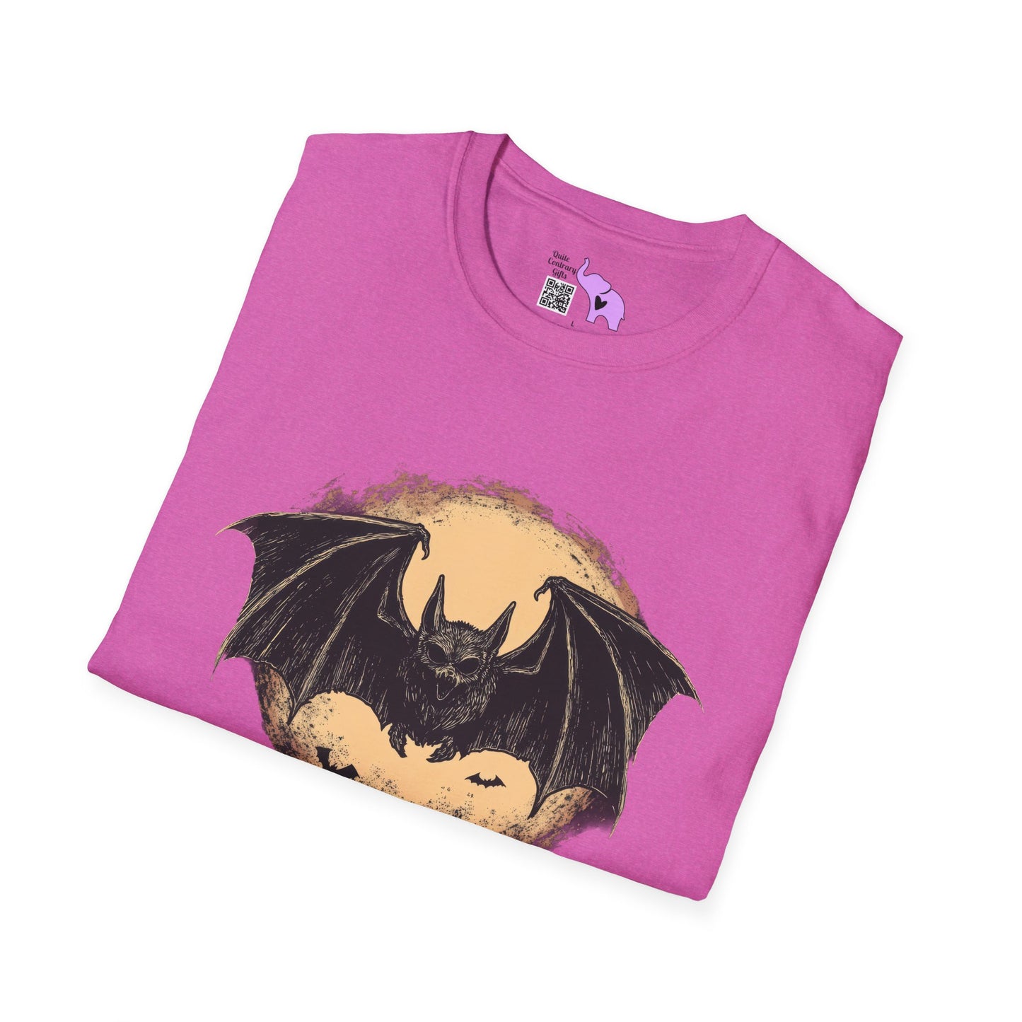 Bat Over Moon Adult T-shirt