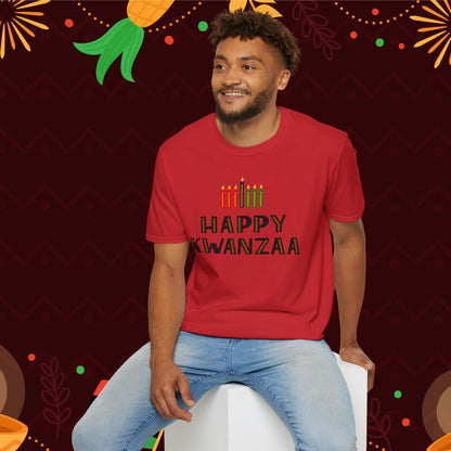 Happy Kwanzaa (Kinara) Adult T-shirt