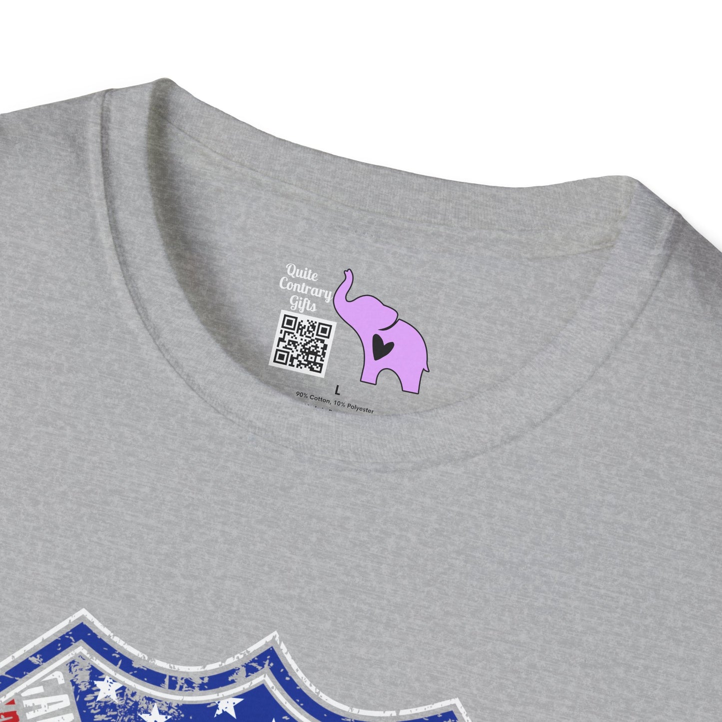 Badge-Shaped American Flag w/States Adult T-Shirt
