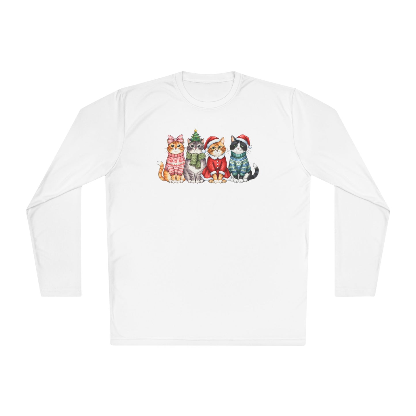 Meowy Christmas Crew Adult Long Sleeve Tee