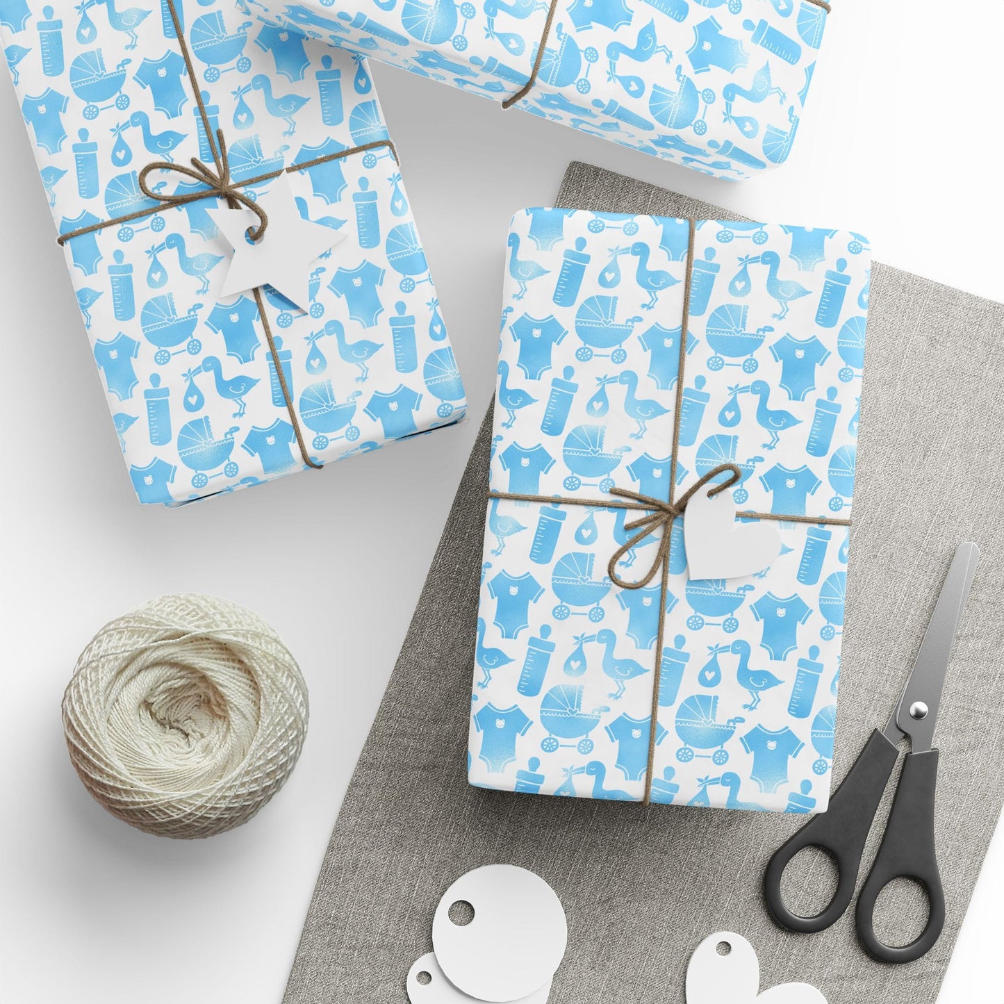 Baby Boy Keepsakes Wrapping Paper