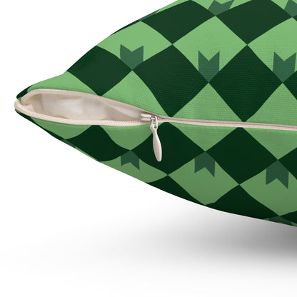 Diamond Bloom- Spruce & Sage Throw Pillow