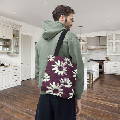Purple Tide Petals Canvas Tote Bag