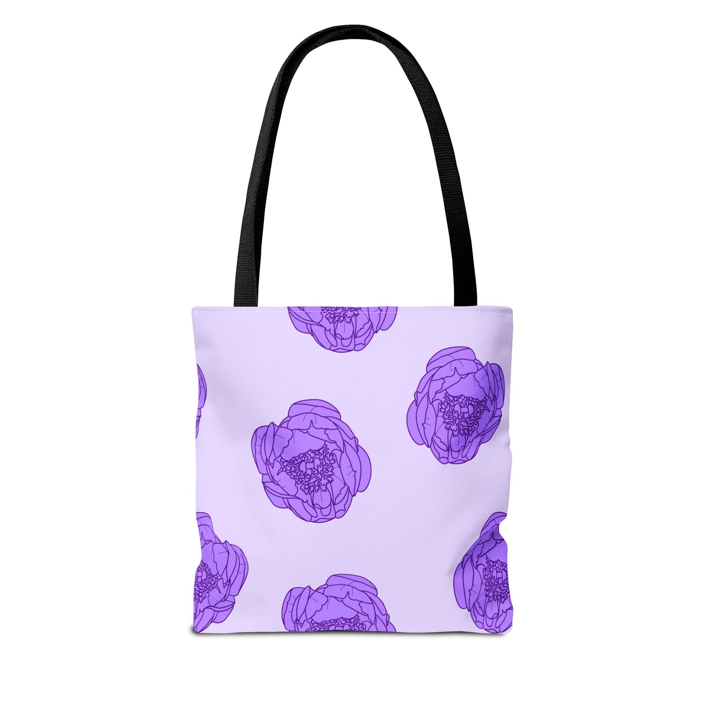 Lilac Mist Peonies Canvas Tote Bag