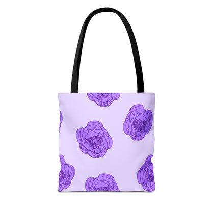 Lilac Mist Peonies Canvas Tote Bag