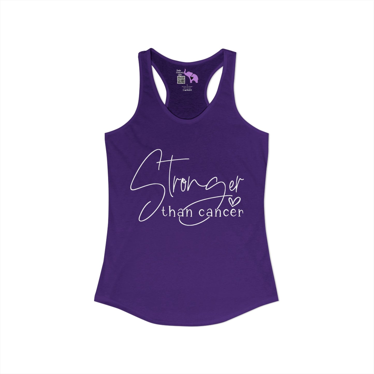 Stronger Than Cancer Women's Ideal Racerback Tank